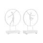 Figura Decorativa DKD Home Decor 23 x 9 x 33 cm Branco Bailarina Ballet (2 Unidades) de DKD Home Decor, Adornos - Ref: S30299...