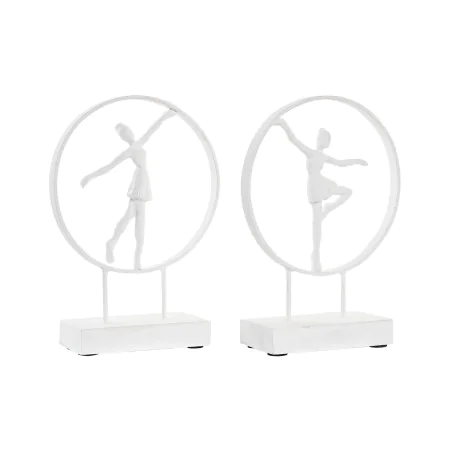 Statua Decorativa DKD Home Decor 23 x 9 x 33 cm Bianco Ballerina Classica (2 Unità) di DKD Home Decor, Soprammobili - Rif: S3...