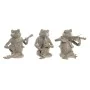 Figurine Décorative DKD Home Decor Musicien 23 x 19,5 x 22,5 cm Marron Grenouille (3 Unités) de DKD Home Decor, Objets de déc...