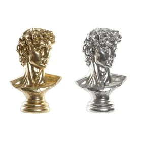 Figura Decorativa DKD Home Decor 24,5 x 17,5 x 36 cm Plateado Dorado Busto Neoclásico (2 Unidades) de DKD Home Decor, Adornos...