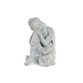 Decorative Figure DKD Home Decor Grey Light grey Buddha Oriental 18 x 14 x 23 cm by DKD Home Decor, Ornaments - Ref: S3029981...