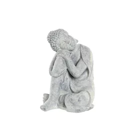 Figurine Décorative DKD Home Decor Gris Gris clair Buda Oriental 18 x 14 x 23 cm de DKD Home Decor, Objets de décoration - Ré...