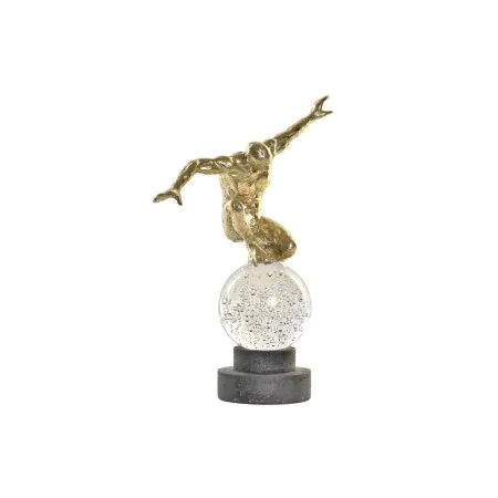 Statua Decorativa DKD Home Decor Cristallo Dorato Resina Uomo (28 x 12 x 38 cm) di DKD Home Decor, Soprammobili - Rif: S30300...