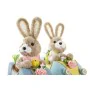 Decorative Figure DKD Home Decor 23 x 15 x 29 cm Blue Pink Brown Rabbit (2 Units) by DKD Home Decor, Ornaments - Ref: S303003...