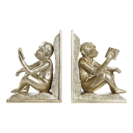 porte-livre DKD Home Decor Champagne 13 x 12 x 17,5 cm Résine Colonial Singe de DKD Home Decor, Presse-livres - Réf : S303005...