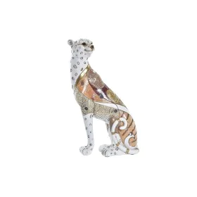 Figurine Décorative DKD Home Decor 15 x 8 x 25 cm Orange Blanc Léopard Colonial de DKD Home Decor, Objets de décoration - Réf...