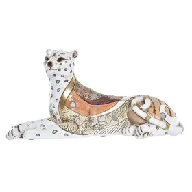 Deko-Figur DKD Home Decor Weiß Orange Leopard Kolonial 24 x 10 x 12 cm von DKD Home Decor, Ornamente - Ref: S3030095, Preis: ...