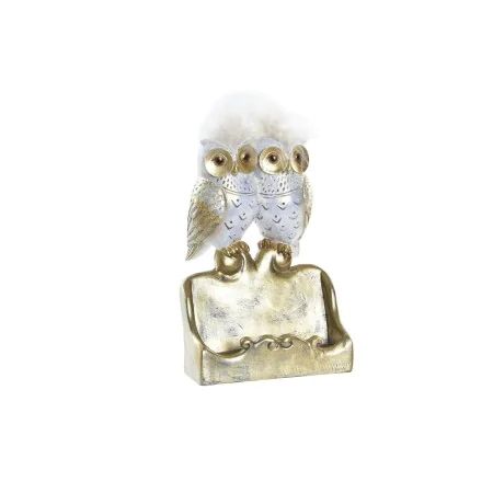 Figurine Décorative DKD Home Decor Blanc Doré Hiboux 10 x 8 x 7 cm de DKD Home Decor, Objets de décoration - Réf : S3030098, ...