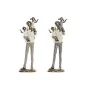 Figurine Décorative DKD Home Decor Blanc Cuivre Famille 10 x 6 x 28 cm (2 Unités) de DKD Home Decor, Objets de décoration - R...