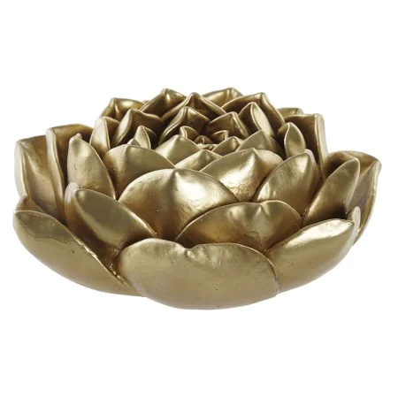 Figura Decorativa DKD Home Decor Dourado Flor 18 x 18,5 x 7,2 cm de DKD Home Decor, Adornos - Ref: S3030142, Preço: 14,14 €, ...