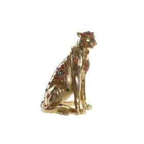 Statua Decorativa DKD Home Decor Leopardo Resina Coloniale (25,5 x 17 x 33 cm) di DKD Home Decor, Soprammobili - Rif: S303020...