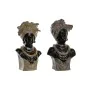 Statua Decorativa DKD Home Decor Nero Beige Coloniale Africana 22 x 15 x 37 cm (2 Unità) di DKD Home Decor, Soprammobili - Ri...