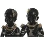 Figurine Décorative DKD Home Decor 20,5 x 18 x 35 cm Noir Colonial Africaine (2 Unités) de DKD Home Decor, Objets de décorati...