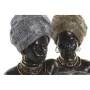 Statua Decorativa DKD Home Decor 24 x 18 x 36 cm Argentato Dorato Coloniale Africana (2 Unità) di DKD Home Decor, Soprammobil...