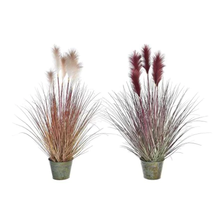 Plante décorative DKD Home Decor Orange Polyéthylène Bordeaux Laiton 20 x 20 x 90 cm (2 Unités) de DKD Home Decor, Plantes ar...