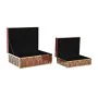 Box-Schmuckkästchen DKD Home Decor Metall Kristall Rot Gold Holz MDF 25 x 18 x 10 cm (2 Stück) von DKD Home Decor, Schmuckauf...