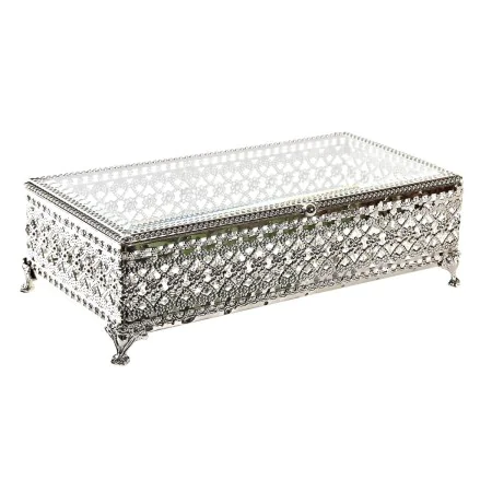 Guarda-Joias DKD Home Decor Cristal Prateado Metal (25,5 x 12,5 x 7,5 cm) de DKD Home Decor, Organizadores de joias - Ref: S3...