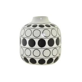 Vaso DKD Home Decor Porcelana Preto Branco Moderno Círculos 16 x 16 x 18 cm de DKD Home Decor, Jarrões - Ref: S3030927, Preço...