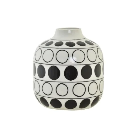 Vaso DKD Home Decor Porcellana Nero Bianco Moderno Cerchi 16 x 16 x 18 cm di DKD Home Decor, Vasi - Rif: S3030927, Prezzo: 18...