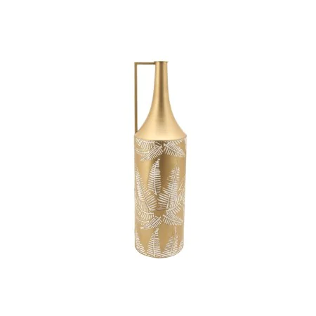 Vase DKD Home Decor Doré Métal Crème Tropical Feuille d'une plante (21 x 21 x 81 cm) de DKD Home Decor, Vases - Réf : S303099...