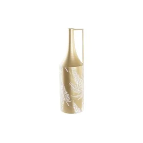 Vase DKD Home Decor Golden Metal Cream Tropical Leaf of a plant (21 x 21 x 71 cm) by DKD Home Decor, Vases - Ref: S3030991, P...