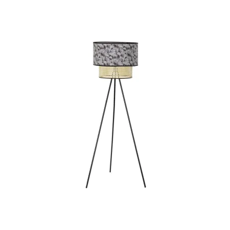 Lámpara de Pie DKD Home Decor Natural Negro Metal Palmeras Poliéster Colonial (60 x 60 x 129 cm) de DKD Home Decor, Lámparas ...