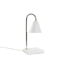 Lampe de bureau DKD Home Decor Doré Blanc (15 x 15 x 33 cm) de DKD Home Decor, Lampes de chevet - Réf : S3031227, Prix : 43,4...