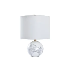 Desk lamp DKD Home Decor White Golden Metal 50 W 220 V 36 x 36 x 52 cm by DKD Home Decor, Bedside and Table Lamps - Ref: S303...