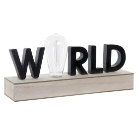 Decorazione luminosa DKD Home Decor World Nero Metallo Legno MDF 30 x 40 cm 34 x 8 x 16 cm di DKD Home Decor, Lampade con mot...