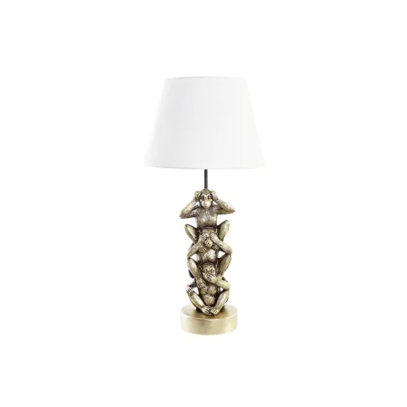 Desk lamp DKD Home Decor Golden White Colonial 220 V 50 W Monkey (30 x 30 x 61 cm) by DKD Home Decor, Bedside and Table Lamps...