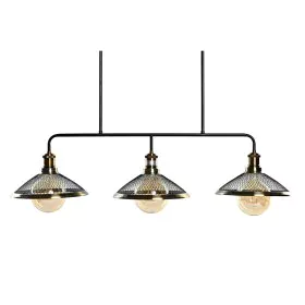 Suspension DKD Home Decor 100 x 29 x 22 cm Noir Doré Métal 50 W de DKD Home Decor, Plafonniers - Réf : S3031445, Prix : 147,1...