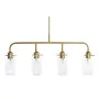 Candeeiro de teto DKD Home Decor Dourado 220 V 50 W (84 x 17 x 24 cm) de DKD Home Decor, Iluminação de teto interior - Ref: S...