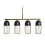 Deckenlampe DKD Home Decor Schwarz Gold Metall 50 W (60 x 11 x 26 cm) von DKD Home Decor, Deckenleuchten - Ref: S3031456, Pre...