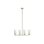 Candeeiro de teto DKD Home Decor Dourado Branco (67 x 14 x 22 cm) de DKD Home Decor, Iluminação de teto interior - Ref: S3031...