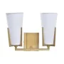 Lampada da Parete DKD Home Decor Cristallo Dorato Metallo Poliestere Bianco (30 x 18 x 23 cm) di DKD Home Decor, Lampadario a...