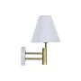 Lámpara de Pared DKD Home Decor 25W Dorado Metal Poliéster Blanco 220 V (19 x 25 x 30 cm) de DKD Home Decor, Lámparas de pare...