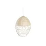 Candeeiro de teto DKD Home Decor Metal Branco Marrom claro Rotim 50 W (30 x 30 x 38 cm) de DKD Home Decor, Iluminação de teto...