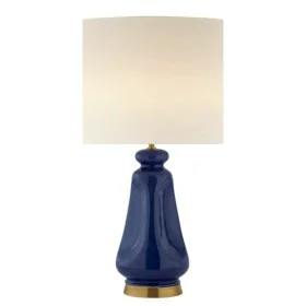 Lampe de bureau DKD Home Decor Beige Blue marine Porcelaine 35 x 35 x 64 cm de DKD Home Decor, Lampes de chevet - Réf : S3031...