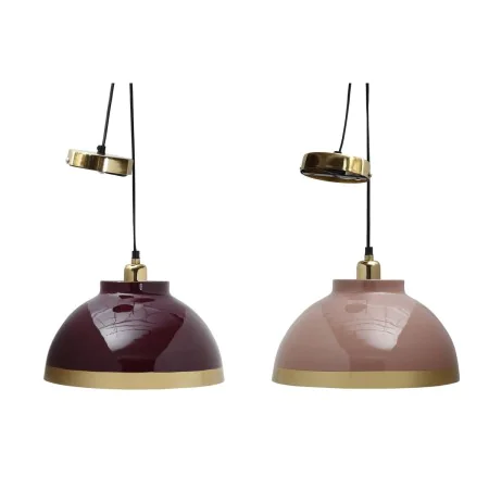 Deckenlampe DKD Home Decor 33 x 33 x 24 cm Rosa Metall Lila 50 W (2 Stück) von DKD Home Decor, Deckenleuchten - Ref: S3031587...