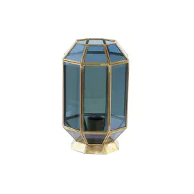 Lâmpada de mesa DKD Home Decor Cristal Azul Dourado 220 V Latão 50 W Moderno (18 x 19 x 29 cm) de DKD Home Decor, Candeeiros ...