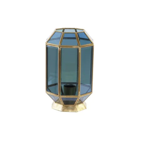 Lampe de bureau DKD Home Decor Verre Bleu Doré 220 V Laiton 50 W Moderne (18 x 19 x 29 cm) de DKD Home Decor, Lampes de cheve...