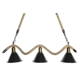 Deckenlampe DKD Home Decor natürlich Schwarz Metall Schnur 50 W (85 x 18 x 20 cm) von DKD Home Decor, Deckenleuchten - Ref: S...