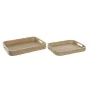 Snack tray DKD Home Decor Natural Scandinavian 40 x 30 x 5,5 cm (2 Units) by DKD Home Decor, Plates and dishes - Ref: S303173...