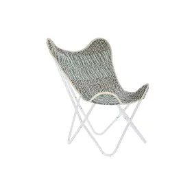 Poltrona da giardino DKD Home Decor Azzurro Bianco Verde Ferro 74 x 65 x 90 cm di DKD Home Decor, Poltrone - Rif: S3032019, P...