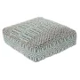 Cushion DKD Home Decor Floor Stripes Blue Polyester Cotton Mint Aluminium White Green (60 x 60 x 25 cm) by DKD Home Decor, Cu...