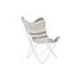 Sedia da giardino DKD Home Decor Grigio Cotone Bianco Ferro (74 x 65 x 90 cm) di DKD Home Decor, Poltrone - Rif: S3032034, Pr...