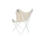 Chaise de jardin DKD Home Decor Gris Coton Blanc Fer (74 x 65 x 90 cm) de DKD Home Decor, Fauteuils - Réf : S3032034, Prix : ...