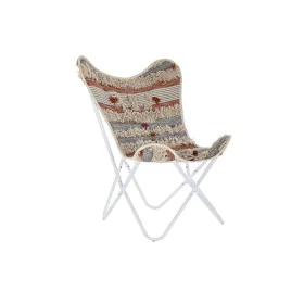 Chaise de jardin DKD Home Decor Blanc Orange Fer 74 x 65 x 90 cm de DKD Home Decor, Fauteuils - Réf : S3032039, Prix : 116,73...