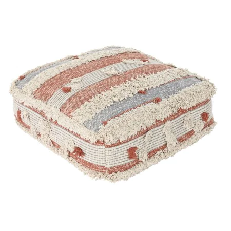 Pouffe DKD Home Decor White Orange Stripes Boho 60 x 60 x 25 cm (2 Units) by DKD Home Decor, Bean Bags - Ref: S3032041, Price...