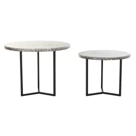 Jeu de 2 tables DKD Home Decor Beige Gris 76 x 76 x 60 cm de DKD Home Decor, Tables - Réf : S3032045, Prix : 225,21 €, Remise...